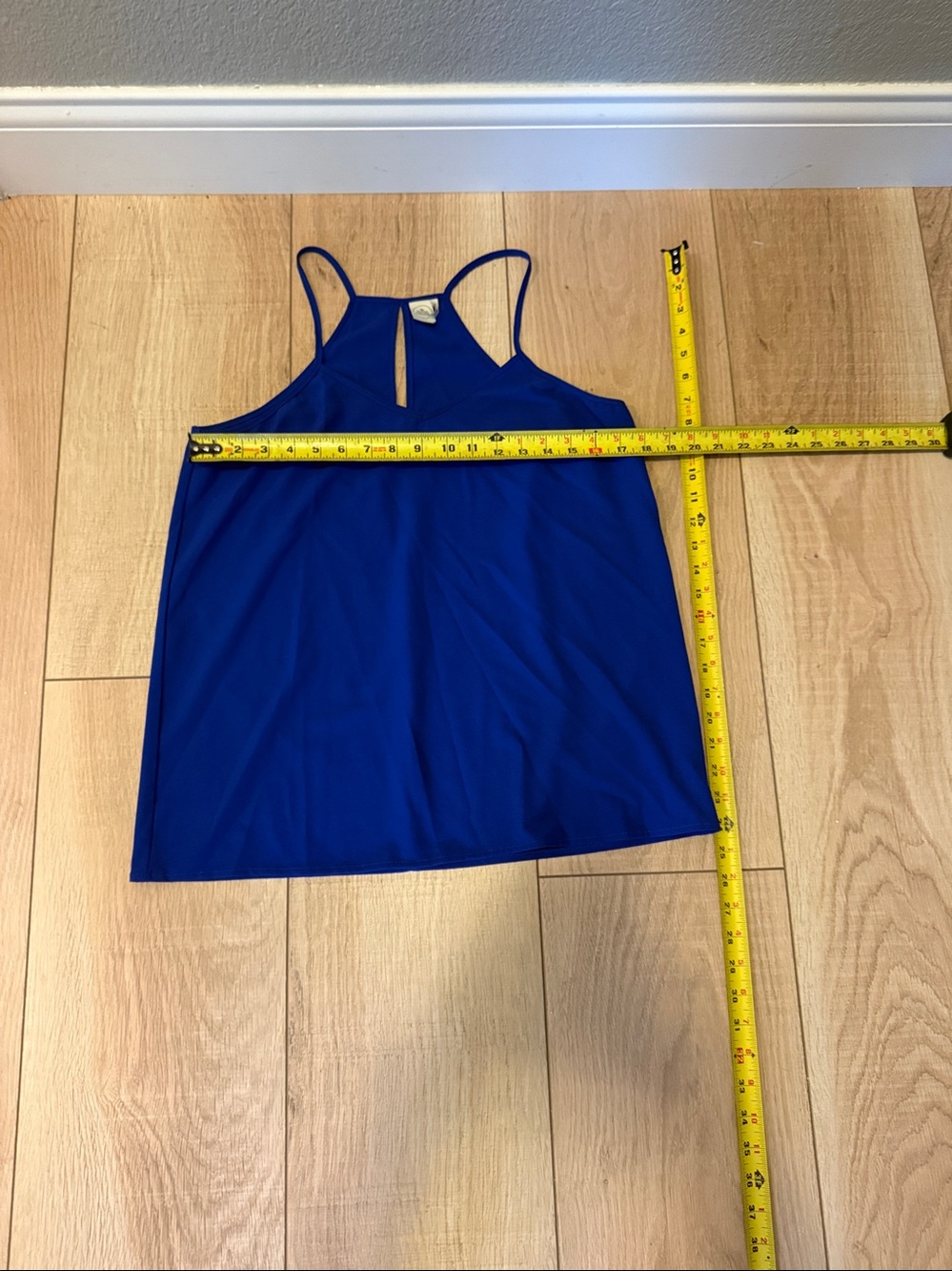 💙 Paper Crane Royal Blue Spaghetti Strap Cami Tank Top Size Medium Summer - Picture 7 of 7